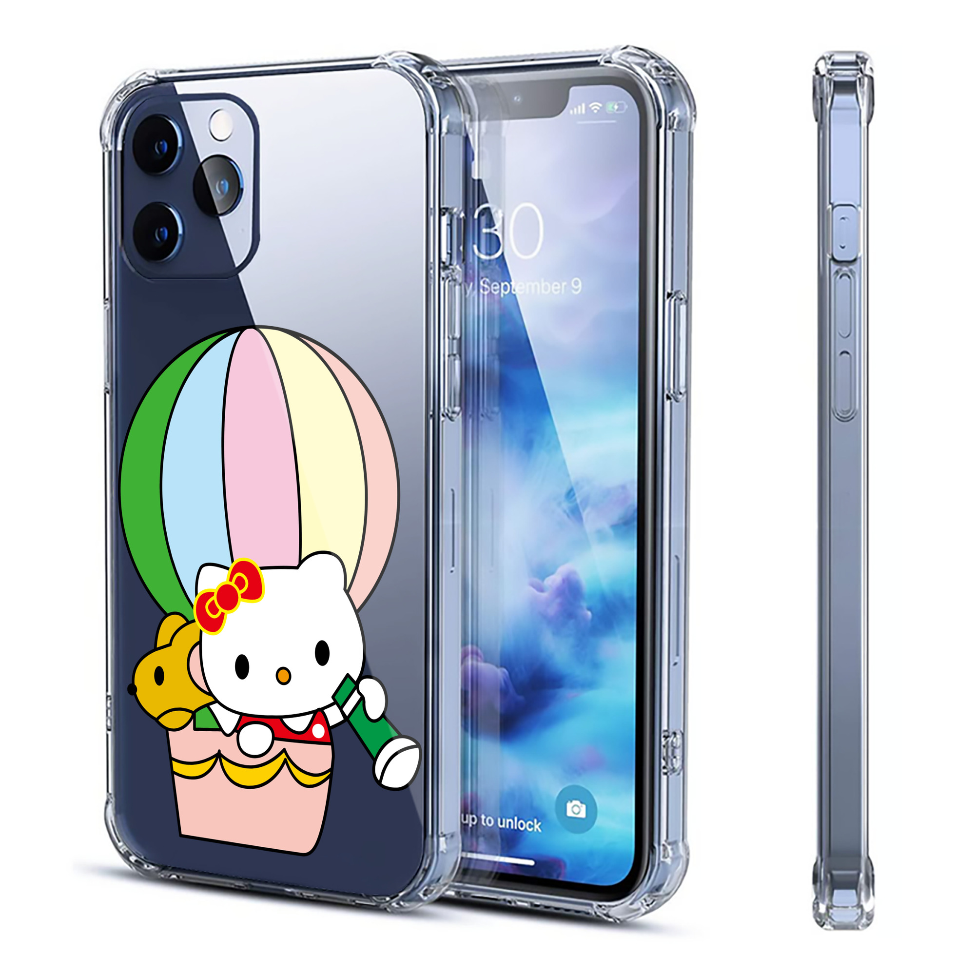 （画像用） Hello Kitty ハローキティ 【iPhone 12シリーズ対応】透明スマホケース（クリアソフトケース）